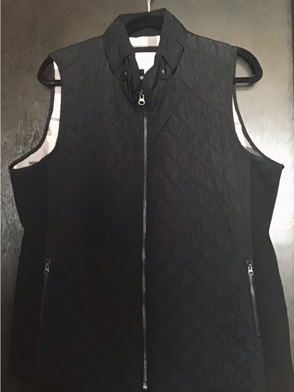 Market & Spruce Black Quilted Vest